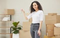 Pride you wont believe. a beautiful young woman holding keys to her new home. Royalty Free Stock Photo