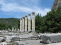 Priene Ancient city. Ruins of the Temple of Athena Polias