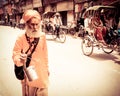 A priest in benaras near ganga river