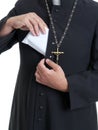 Priest with bribe Royalty Free Stock Photo