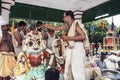 The priest is busy in the rituals of the Snana Yatra of Jagannatth