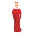 Priest cardinal icon, cartoon style