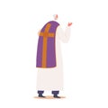 Priest Character, Spiritual Leader And Guide For The Catholic Community. Member Of Church who Perform Religious Rituals