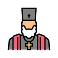 priest christianity color icon vector illustration