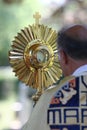 Priest Holding Monstrance Royalty Free Stock Photo