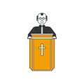 Priest line icon