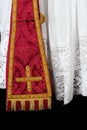 Priest maniple and surplice Royalty Free Stock Photo