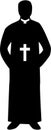 Priest Pastor Silhouette Royalty Free Stock Photo