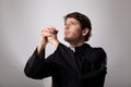 Priest is praying Royalty Free Stock Photo