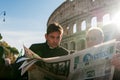 Rome, Italy - 20 january 2019: a christian, catholic priest reading italian