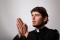 Priest with rosary Royalty Free Stock Photo