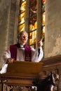 Priest sermon talking to the people Royalty Free Stock Photo