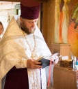 Priest serving in the Orthodox Church