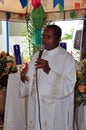 Priest holding Catholic mass