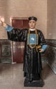 Priest statue at ceremonial hall at Chinese Cemetery in Manila Philippines