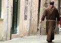 Priest strolling Royalty Free Stock Photo