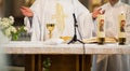 Priest during a wedding ceremony