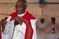 A priest at a wedding in South Africa.