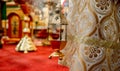 The priest's incense in a hangs in the Orthodox Church Royalty Free Stock Photo