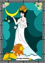 The priestess card Royalty Free Stock Photo