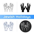 Priestly blessing hands icon