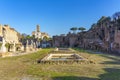 garden, stage and fountain inside the palatine hill in the space of the priestly order, Rome, Italy