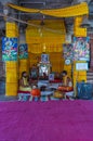 2 priests chanting at Malyavanta Raghunatha Temple, Hampi, Karnataka, India