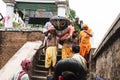 The priests return back the deities of Jagannath to the Temple