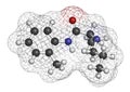 Prilocaine local anesthetic drug molecule.