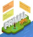 Primal Life Isometric Infographics Royalty Free Stock Photo