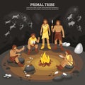 Primal Tribe People Illustration