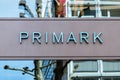 Primark store brand shop with logo retail in Stuttgart, Germany