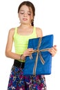 Primary Age Girl Disappointed to Receive a Gift