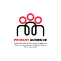 Primary audience icon. Bussiness concept. Group of people. Vector on isolated white background. EPS 10