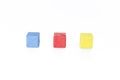 Primary color origami cubes Royalty Free Stock Photo