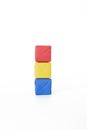 Primary color origami cubes tower Royalty Free Stock Photo