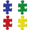 Primary Colored Puzzle Pieces