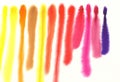 Primary colors warm palette strips watercolor Royalty Free Stock Photo