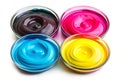 Magenta, cyan, yellow, and black (CMYK) isolated