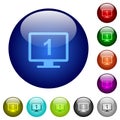 Primary display color glass buttons Royalty Free Stock Photo