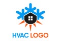 Heating, ventilation, and air conditioning (HVAC) Logo design Royalty Free Stock Photo