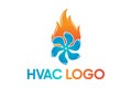 Heating, ventilation, and air conditioning (HVAC) Logo design Royalty Free Stock Photo