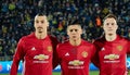 Primary Players (Zlatan Ibrahimovic, Marcos Rojo, Phil Jones) in match 1 8 finals of the Europa League between