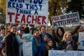 Primary and Secondary School Teachers protesting