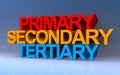 primary secondary tertiary on blue Royalty Free Stock Photo