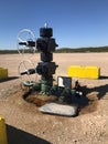 Oil and gas wellhead closeup Royalty Free Stock Photo