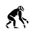 primate ancestors human evolution glyph icon illustration