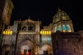 The Primate Cathedral of Saint Mary in Toledo, Spain at night