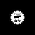 Prime Beef Butcher Shop icon or logo on dark background