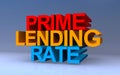 prime lending rate on blue Royalty Free Stock Photo